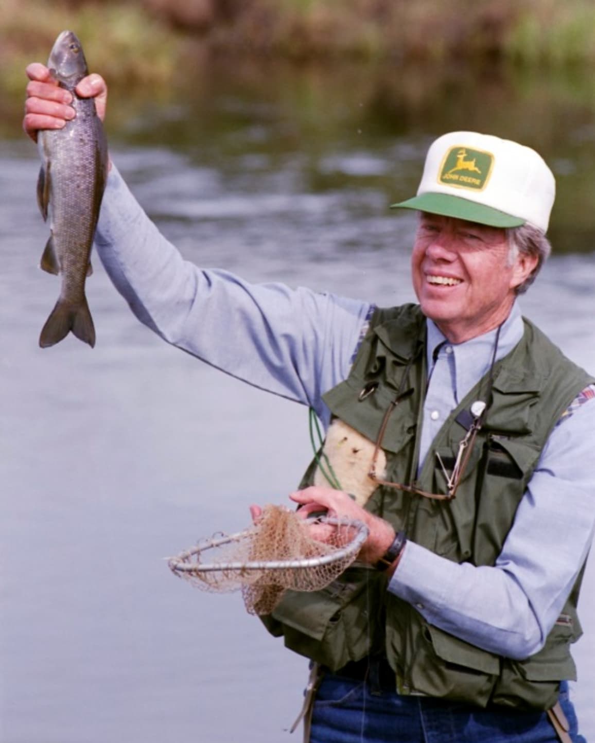 president carter fishing - John Deere